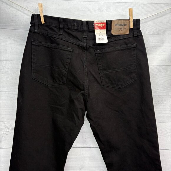 NEW Wrangler Authentics Jeans Black Straight Fit Denim Pants ZM200BK Size 34x32 - Picture 7 of 11